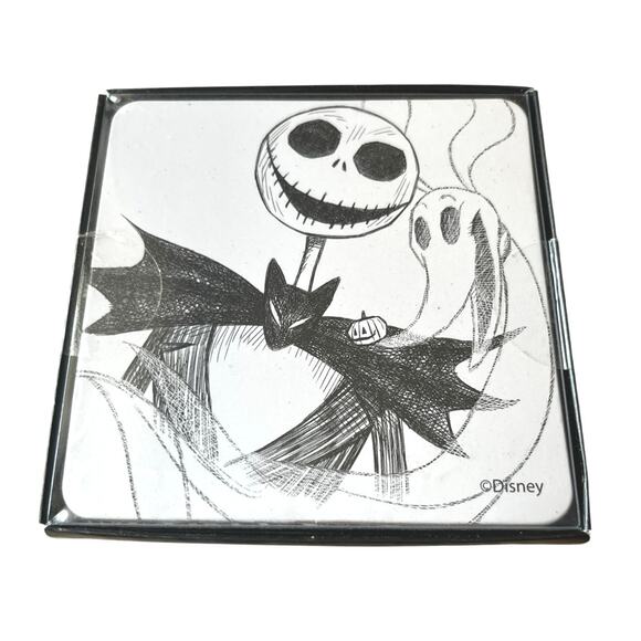 Disney Coaster Set, Tim Burton Nightmare Before Christmas Square, Halloween - Picture 1 of 3